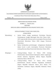 PERATURAN KALURAHAN PETIR TENTANG RKPKALURAHAN TAHUN 2026